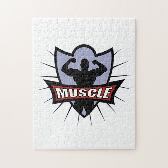 Puzzle Logo de muscle de culturiste (Vertical)