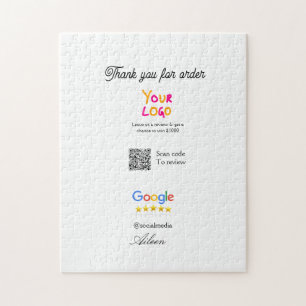 Puzzle logo du site Web d'entreprise de Google avis scann
