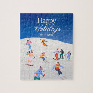 Puzzle Loisirs branchés Happy Holidays Station de ski