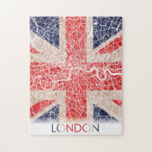 Londres Angleterre Royaume-Uni Drapeau Ville Carte
