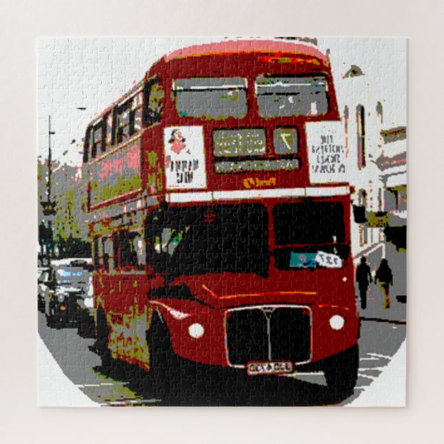 Puzzle Londres Red Bus Art Travel (Vertical)