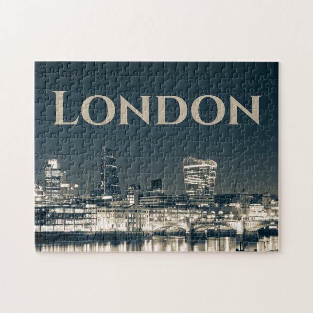 Puzzle Londres Skyline Panorama Urbain Souvenir Cadeau (Horizontal)