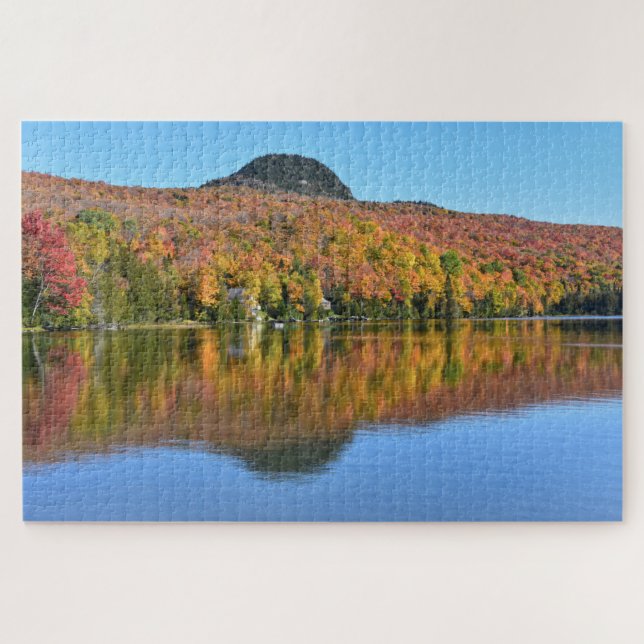 Puzzle Long Pond en automne, Westmore, Vermont (Horizontal)