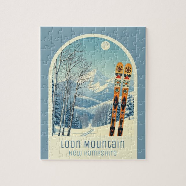 Puzzle Loon Mountain New Hampshire ski vacation game (Vertical)