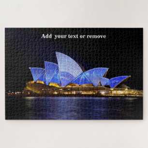 Puzzle L'opéra de Sydney s'illumine la nuit, Australie,