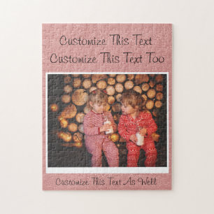 Puzzle L'or rose fait sur commande des textes/photo