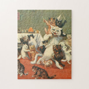 Puzzle Louis Wain Joyeux Noël