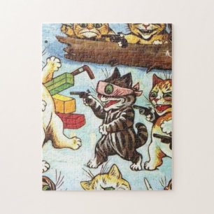 Puzzle Louis Wain - Les brigands Et les brigands de l'emb