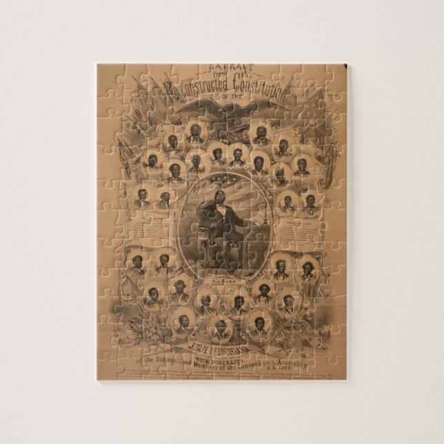 Puzzle Louisiane Constitution et membres de la Convention (Vertical)