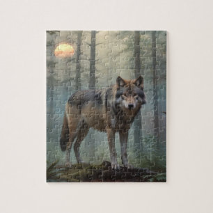 Puzzle Loup dans la forêt