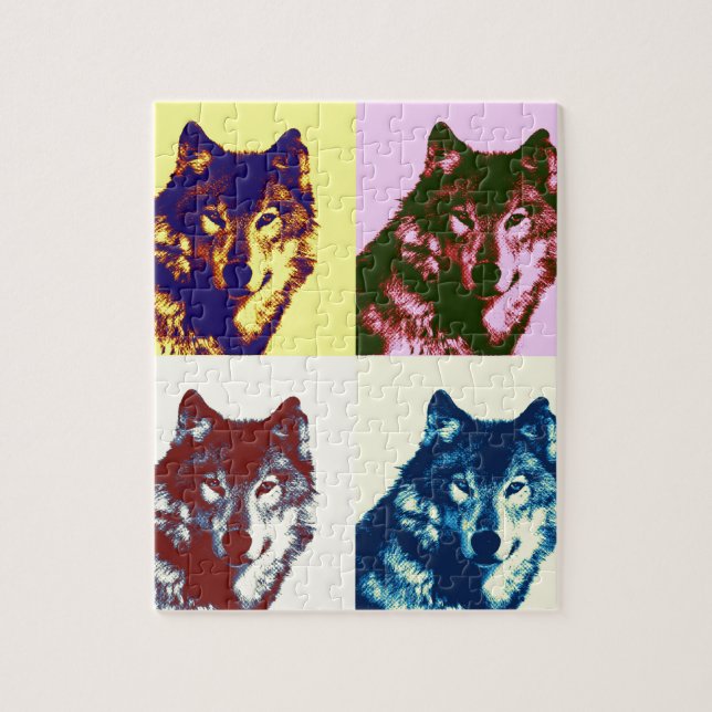 Puzzle Loup d'art pop (Vertical)