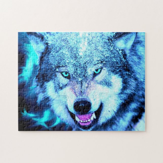 Puzzle Loup effrayant (Horizontal)