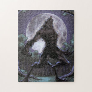 Puzzle Loup-garou hurlant à la lune