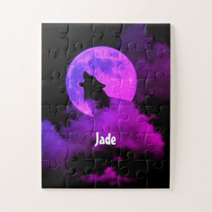 Puzzle Loup hurlant personnalisé