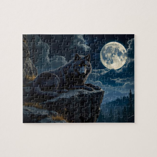 Puzzle Loup Noir (Horizontal)