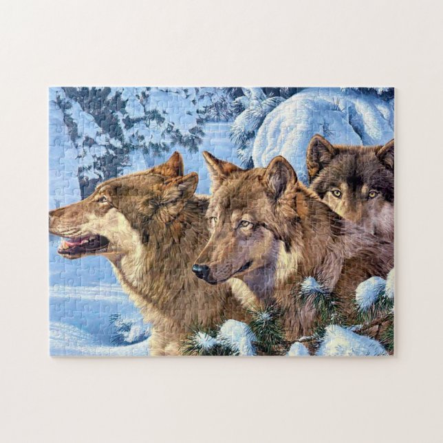 Puzzle Loups rouges (Horizontal)