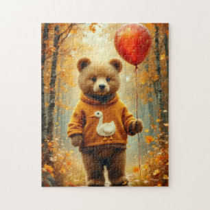 Puzzle L'ours au ballon rouge