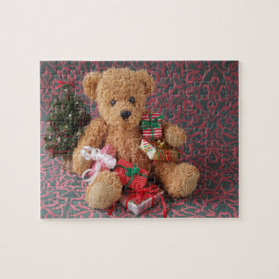 Puzzle L'ours en peluche avec de nombreux cadeaux de Noë