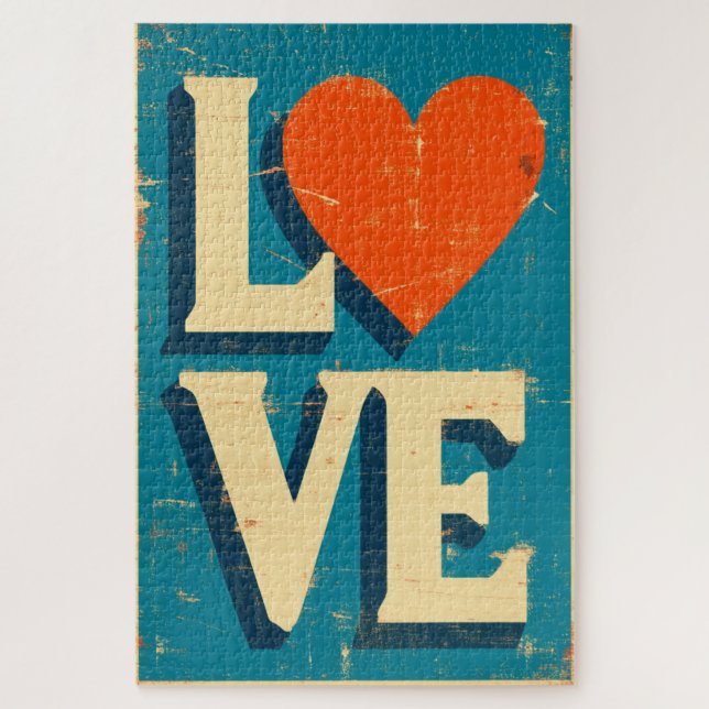 Puzzle LOVE 1960s-Inspiré Graphics (Vertical)