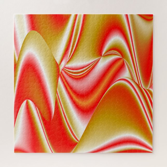 Puzzle Love and Gold Abstrait 3D Rainbowart (Horizontal)