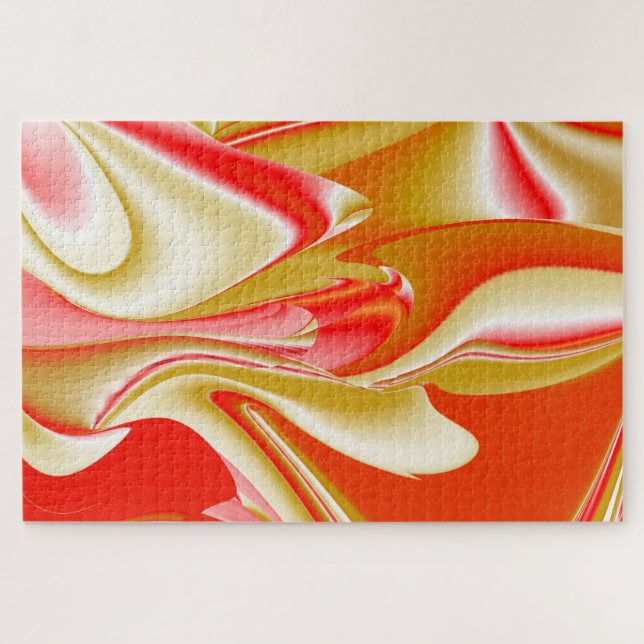 Puzzle Love and Gold Abstrait 3D Rainbowart (Horizontal)