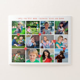 Puzzle LOVE for BEST MOM 12 photo collage Mother's Day