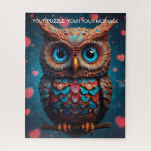 Puzzle Love Heart Owl