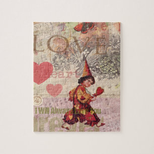 Puzzle Love Heart Sweetheart Valentine Cherub