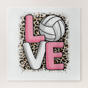 Puzzle Love Volleyball Empreinte de léopard Filles Volley
