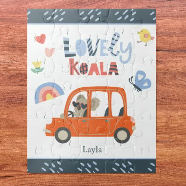 Puzzle Lovely Koala Little Girl Prénom mignon animal (Créateur téléchargé)