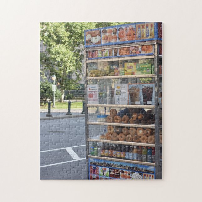 Puzzle Lower Manhattan Matin NYC Petit déjeuner Bagel Car (Vertical)