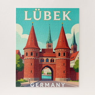 Puzzle Lübeck Allemagne Holstentor Vieille Ville Voyage