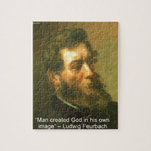 Puzzle Ludwig Feurbach & Man Created God Citation