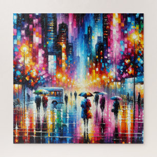 PUZZLE LUMIÈRE DE LA VILLE DE PLUIE