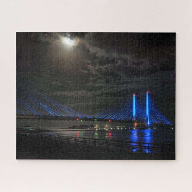 Puzzle Lumière Depuis Le Pont De La Rivière Indienne (Horizontal)