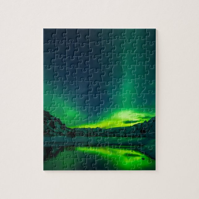 Puzzle Lumière verte du nord de l'Islande (Vertical)