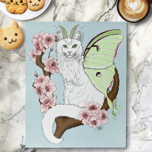 Puzzle Luna Moth Moth Blanc Chat Vert
