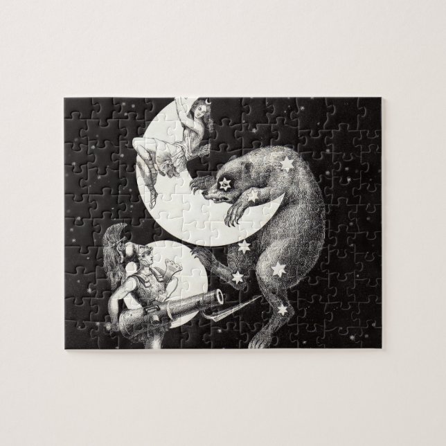 Puzzle Lune céleste ciel Univers Dieu Nuit Illustration (Horizontal)