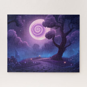 Puzzle Lune d'Imaginaire au-dessus d'un chemin enchanté
