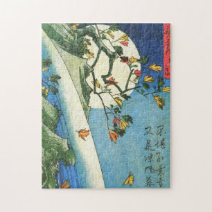 Puzzle Lune Hiroshige Au-Dessus D'Une Cascade Art Japonai