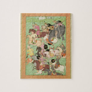 Puzzle Luttez entre les forces de l'Iran et Turan, illus