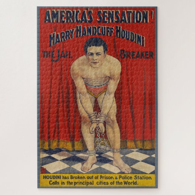 Puzzle L'Vintage Harry Handcuff Houdini, le briseur de pr (Vertical)
