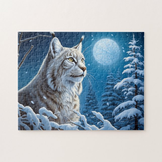 Puzzle Lynx Majestic | Amateurs de nature hiver (Horizontal)