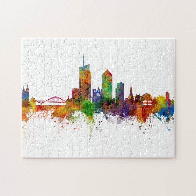 Puzzle Lyon France Skyline (Horizontal)