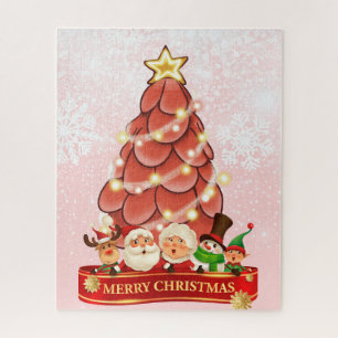 Puzzle M. et Mme Père Noël Pink Christmas Tree