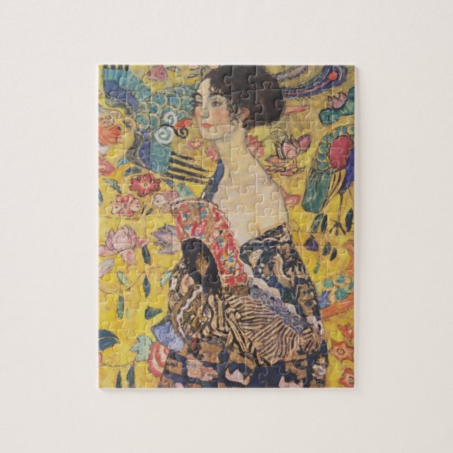 Puzzle Madame de Gustav Klimt- avec la fan (Vertical)