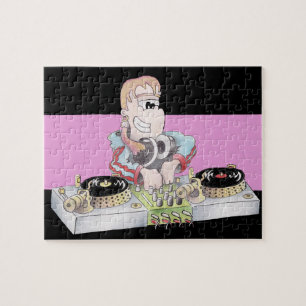 Puzzle MÄDCHEN-DJ-Cartoon