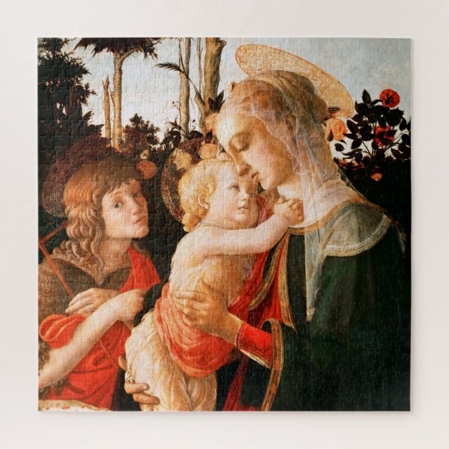 Puzzle Madonna et Enfant avec Saint Jean le Baptiste (Vertical)