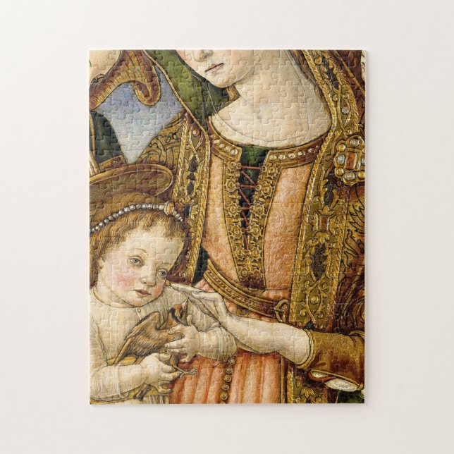 Puzzle Madonna et son enfant deux anges Vittorio Crivelli (Vertical)