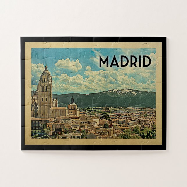 Puzzle Madrid Espagne Vintage voyage (Horizontal)